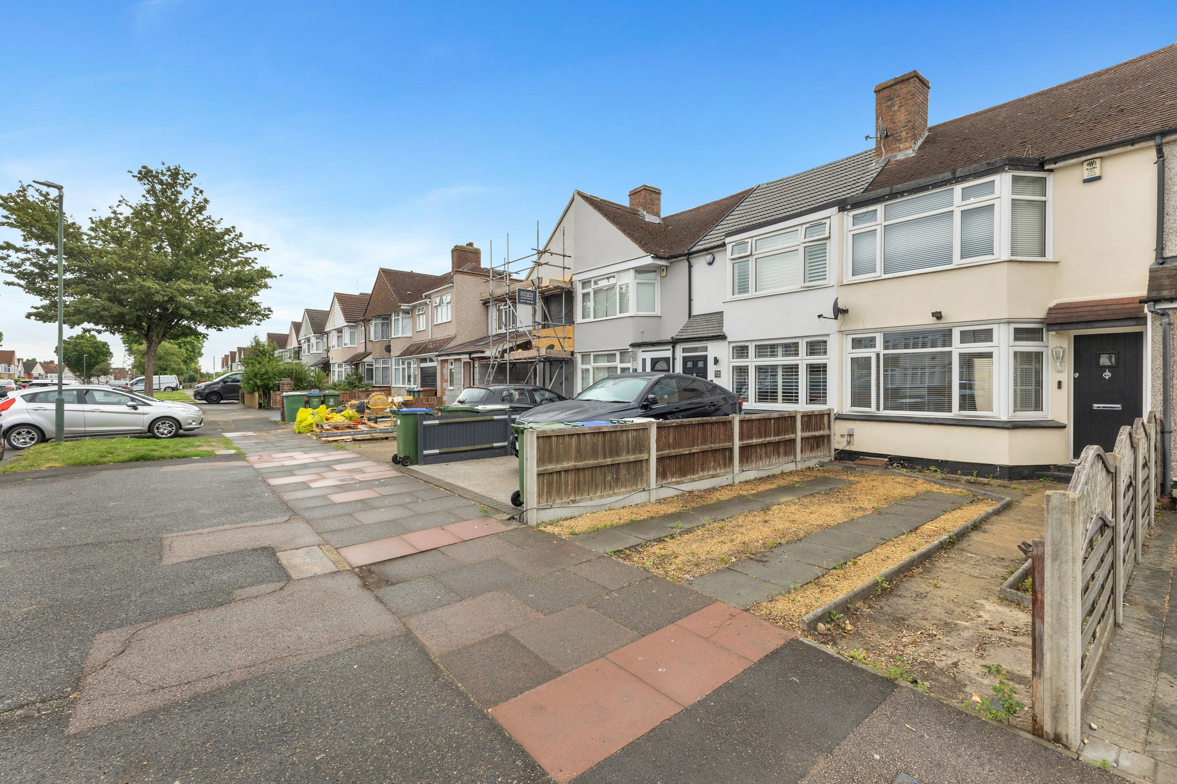 Front elevation of the terraced house on Harcourt Avenue, Sidcup